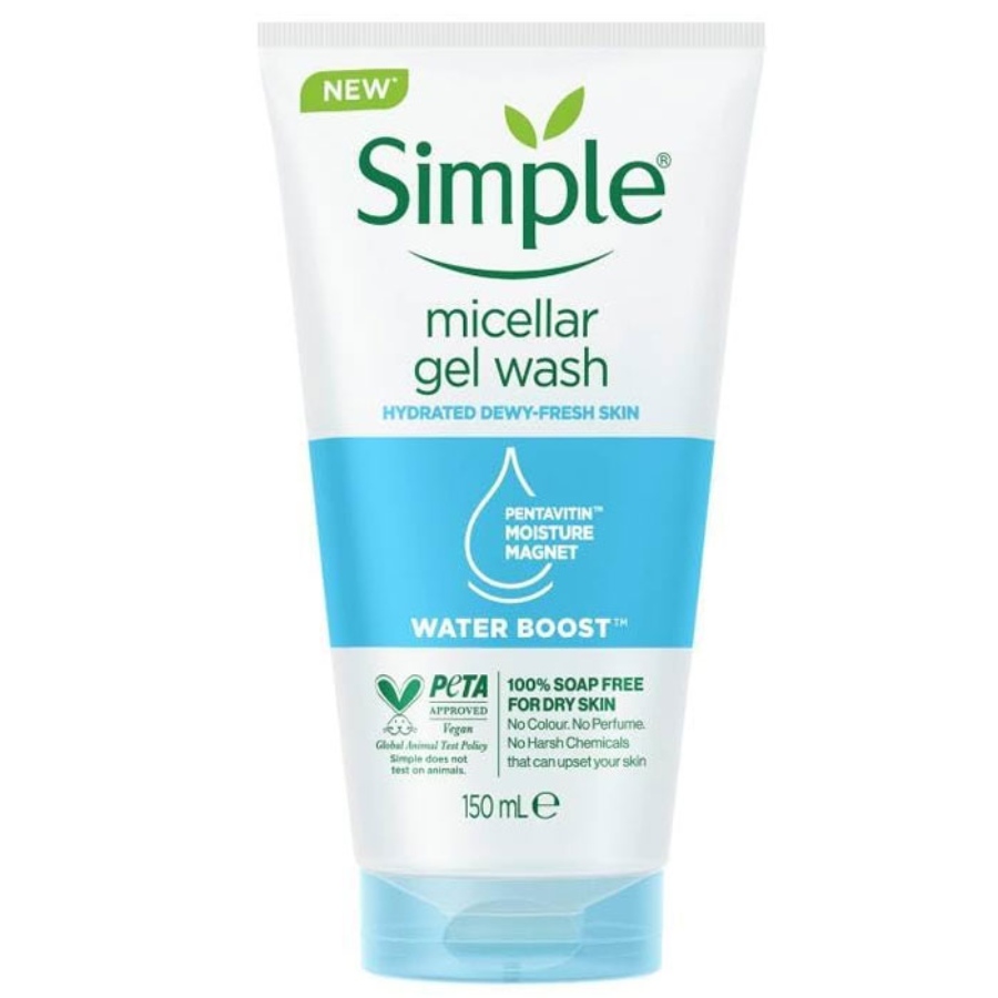 ژل میسلار شستشوی صورت سیمپل مدل water boost پوست خشک