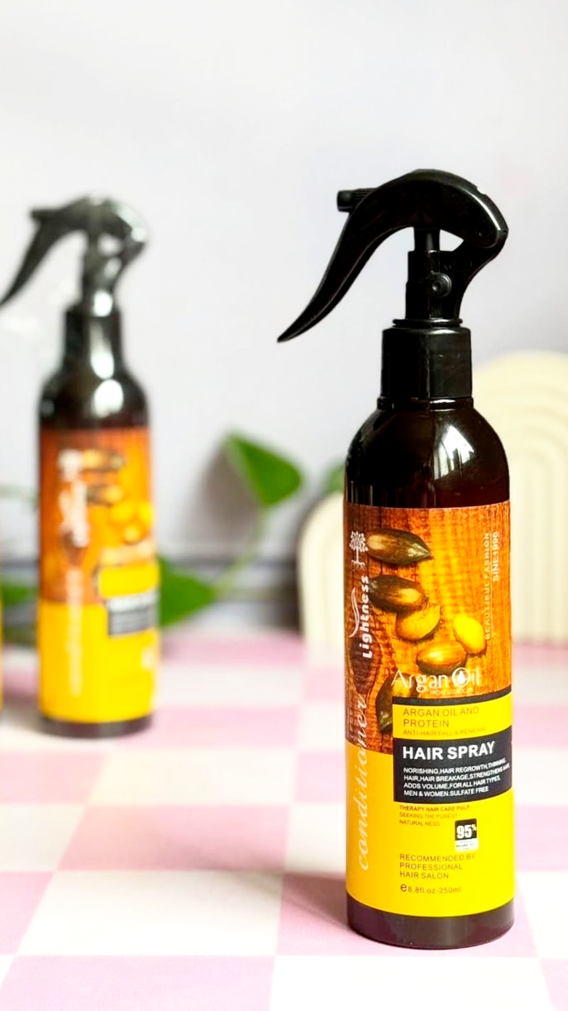 اسپری دوفاز مو لایتنس Lightness حاوی روغن آرگان حجم 250 میل