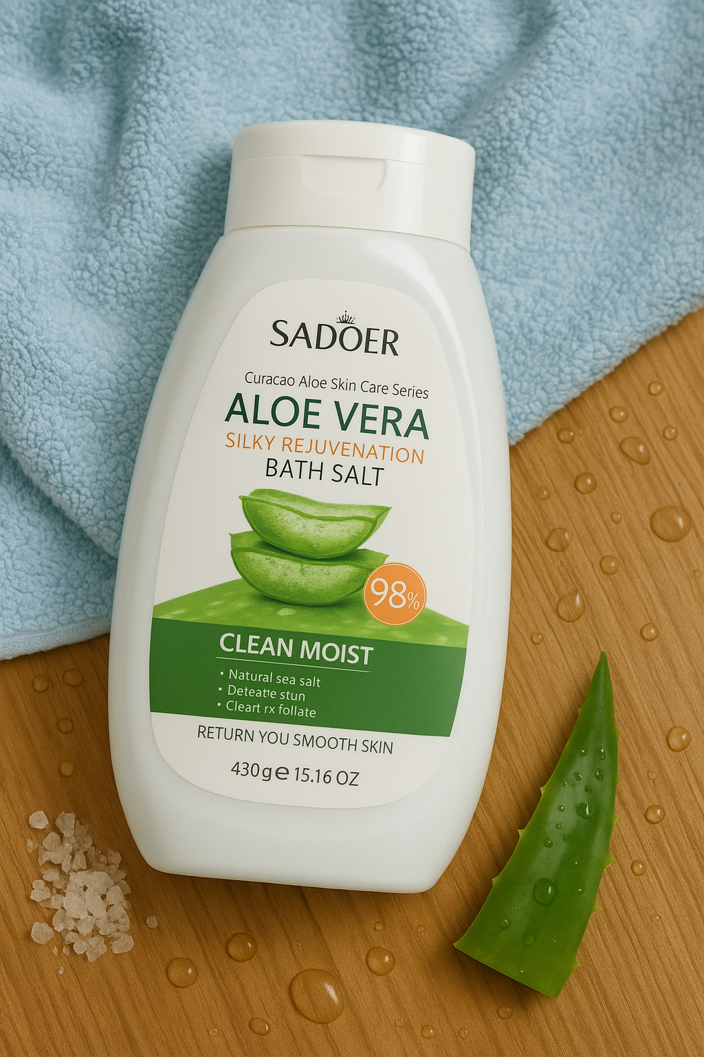 نمک حمام بدن آلوئه ورا 98 درصد سادور SADOER